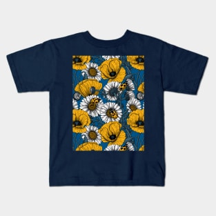 The meadow in yellow and blue Kids T-Shirt